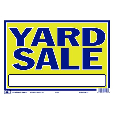 HY-KO 9X13 Neon Yard Sale Sign 9" x 13", 10PK A22407